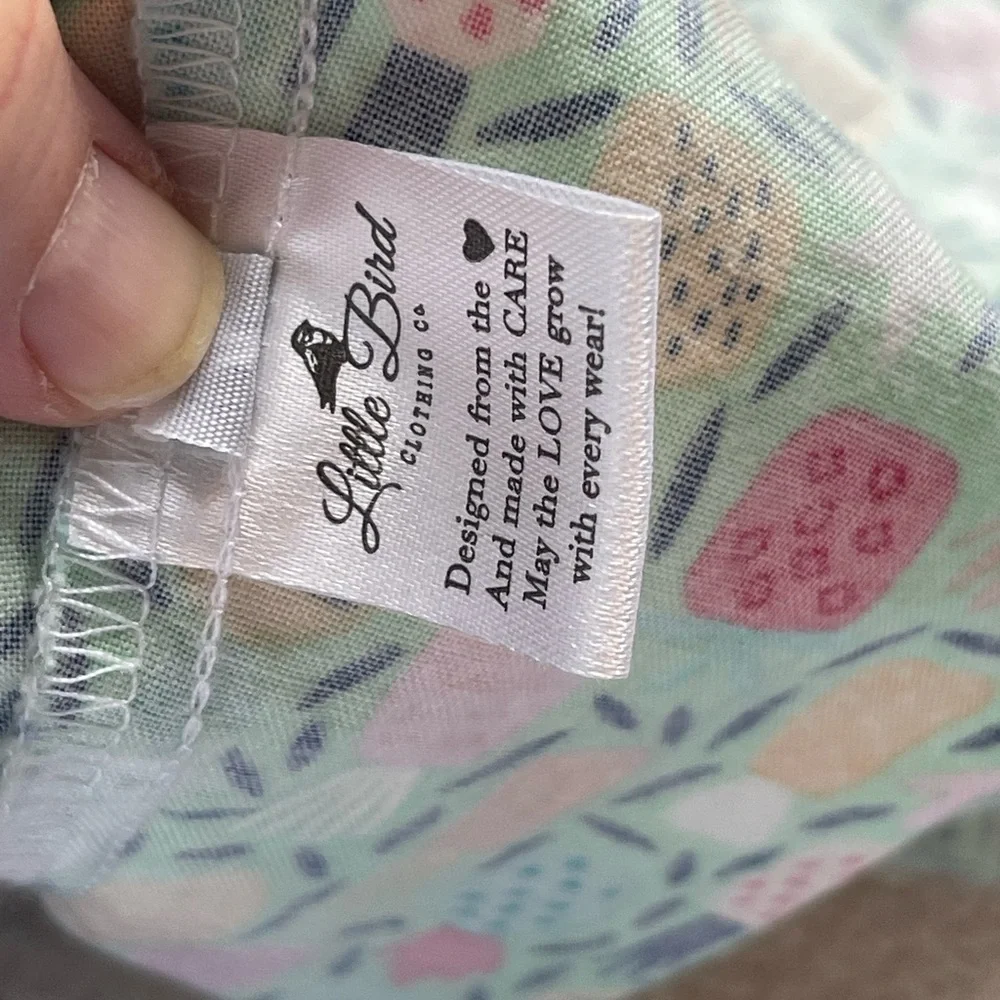 Little Bird pineapple print cotton flowy tie dress